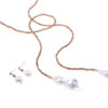 Secret Oro Rosa Doble. Collar largo de Hematita y Perla cultivada