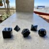 Juego Sólidos Platónicos Obsidiana (5 piezas). Accesorio de Obsidiana
